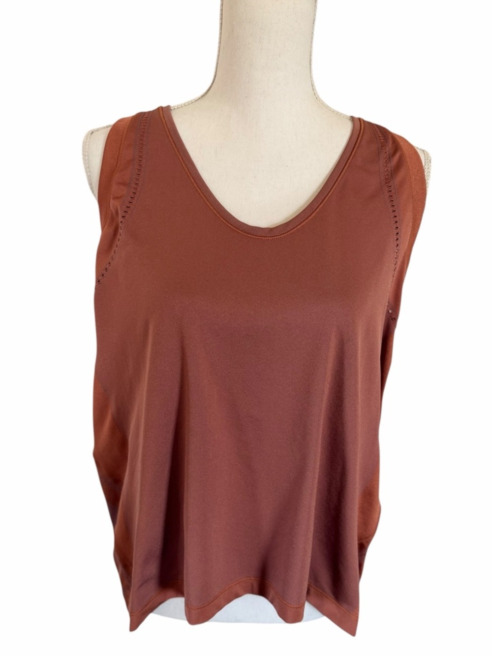 Athleta Racerback Tank in Burnt Orange.